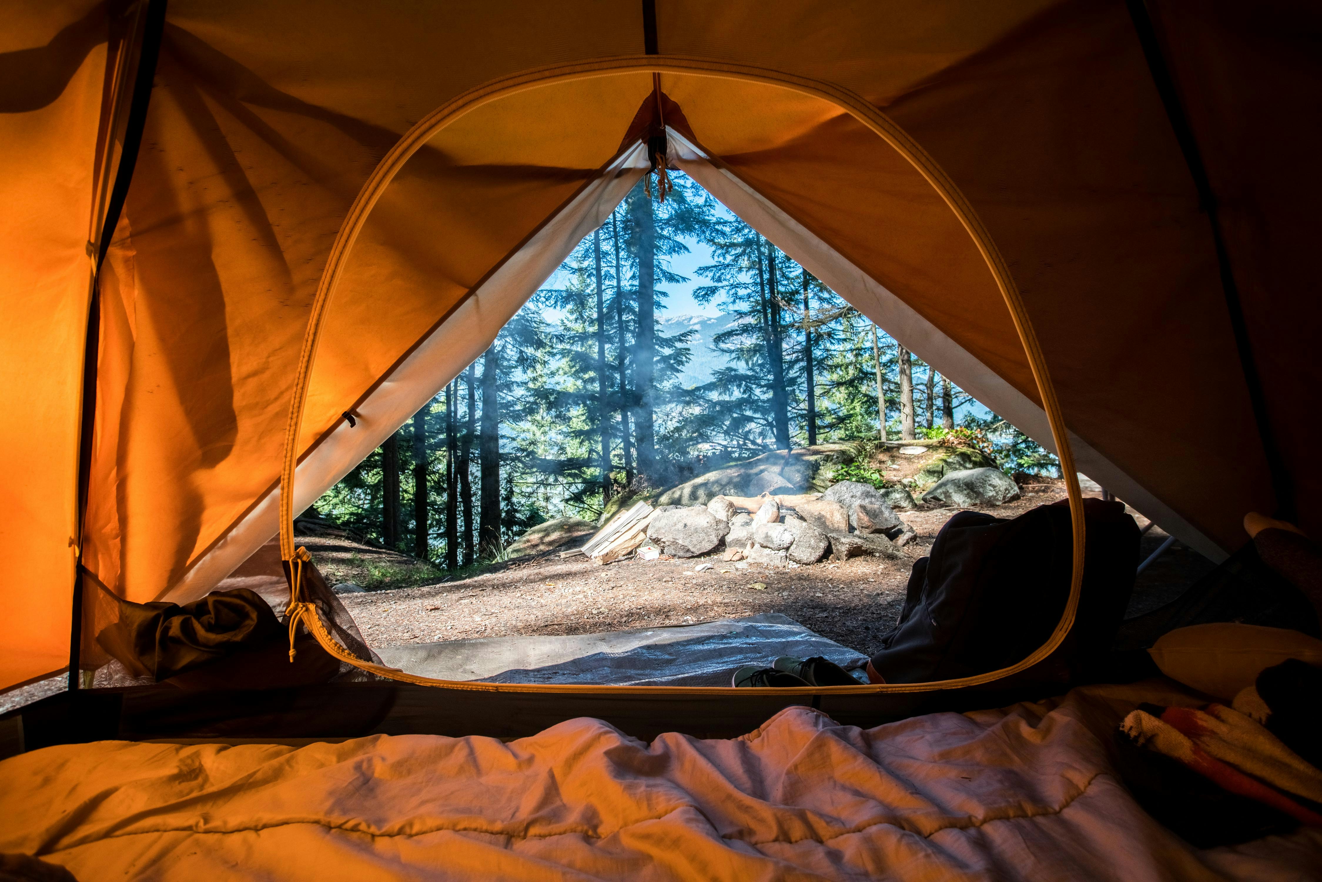 Camping supplies delivered to a campsite